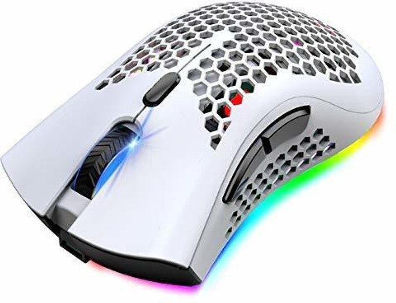 Arnav Wireless Gaming Mouse(EPL-625KM) Wireless Ambidextrous Mechanical Gaming Mouse With Bluetooth(USB 2.0, White)