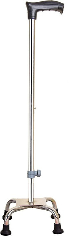 MEDBUDDY Adjustable Walking Cane/Stick Handle with 4-Pronged feet for Extra Stability Walking Stick