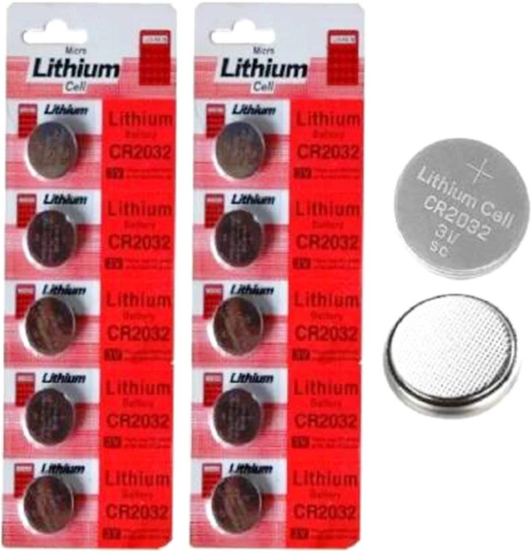 RRCART Micro Lithium Cell CR2032 Coin Type 3V Computer Motherboard CMOS  Battery(Pack of 20)