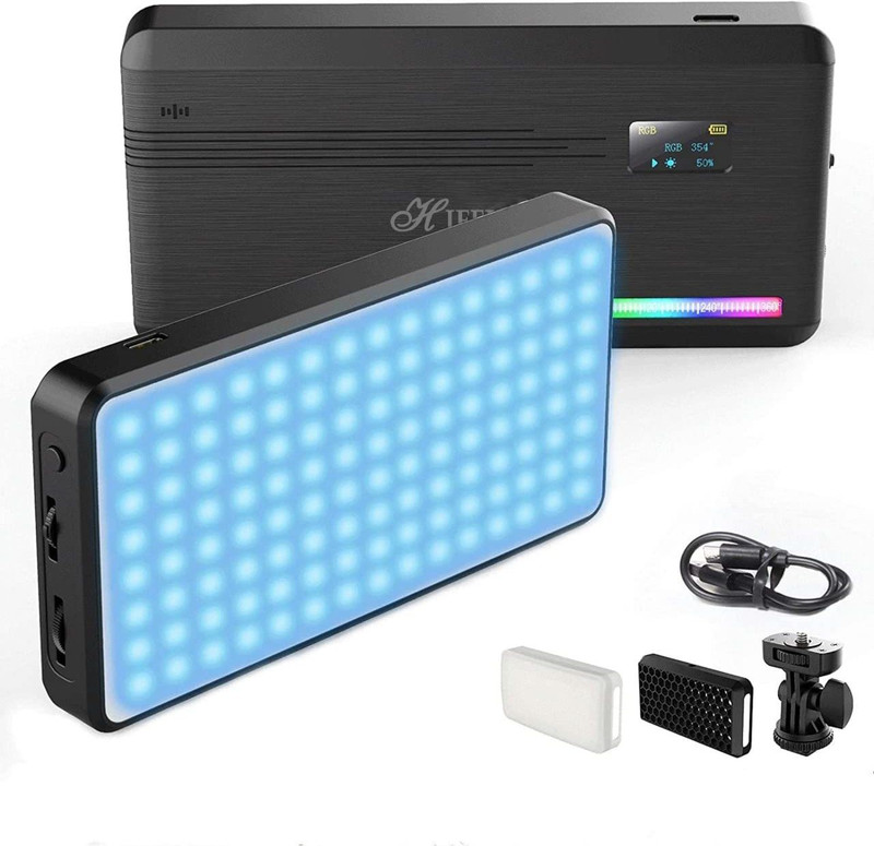Hiffin HF VL 196 RGB 1920 lx Camera LED Light(Batteries Included)