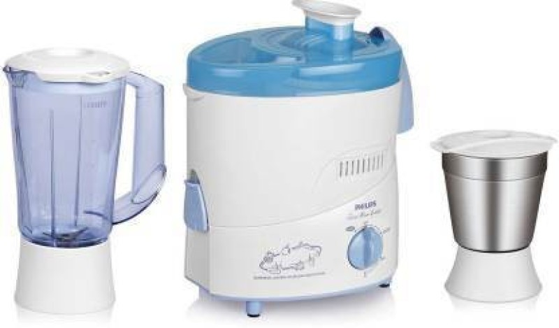 PHILIPS by Phlips HL1631/00 500 Juicer Mixer Grinder (2 Jars, White with Blue accents)