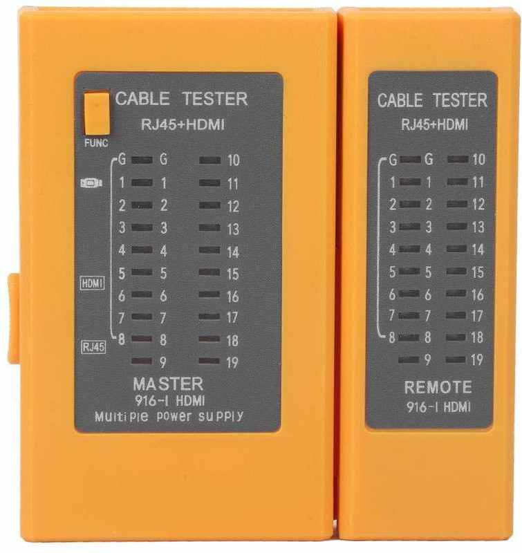 SCALEBEE 2in1 Cable Tester,RJ45 Network Cable Tester,HDMI & RJ45 Cable Continuity Checker Network Interface Card(Yellow)