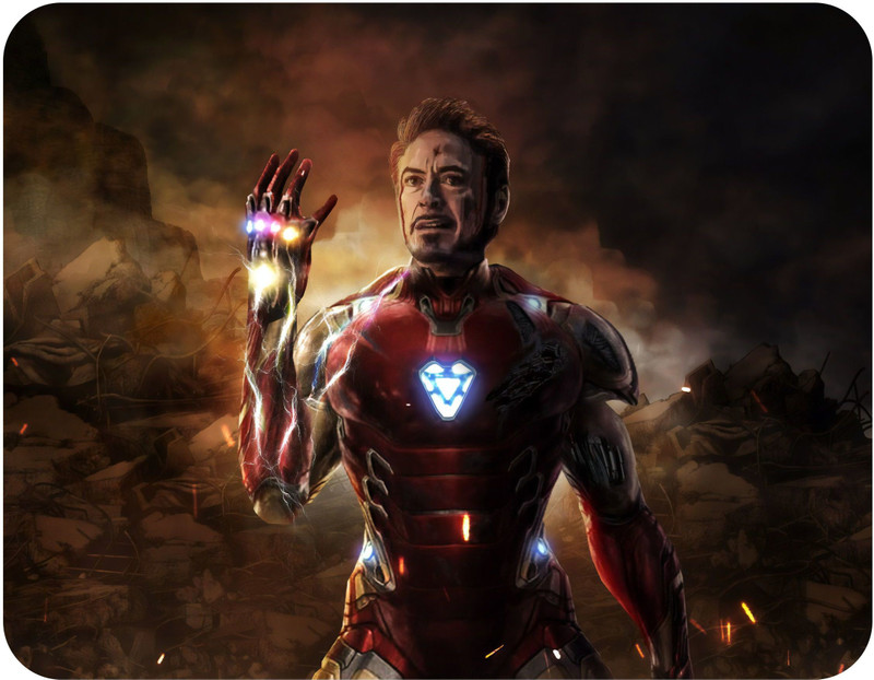 Artgenics Iron man with stones Non-Slip Rubber Base Mouse Pad for Laptop and Computer Non Slip Base Mousepad(Multicolor)