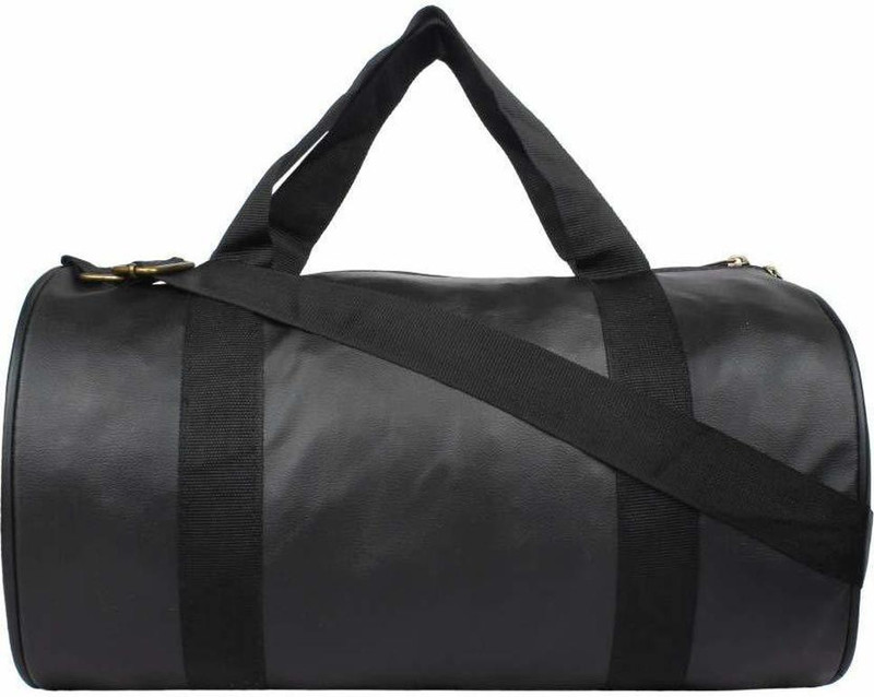 RBB HUB Black Leather Gym Bag(Black, Sling Bag)