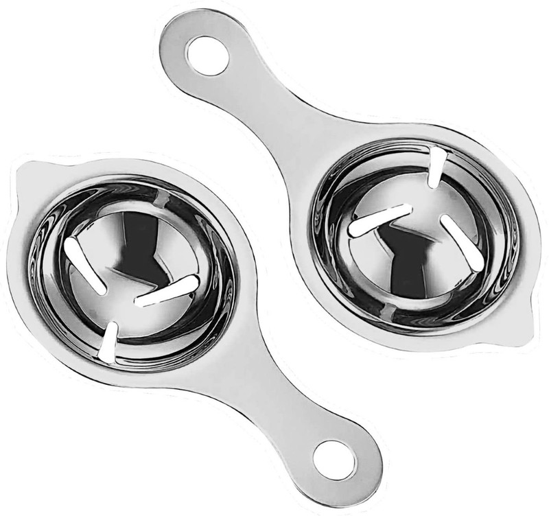 HomeHunt Egg Yolk White Filter Food Grade Egg Divider Egg Sieve Cooking Kitchen Gadget Stainless Steel Egg Separator(Silver, Pack of 1)