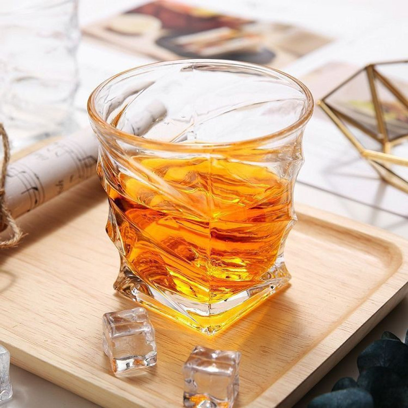 Nirvika (Pack of 6) Crystal Clear Imported Glass Set Whisky Glass(310 ml, Glass, Clear)