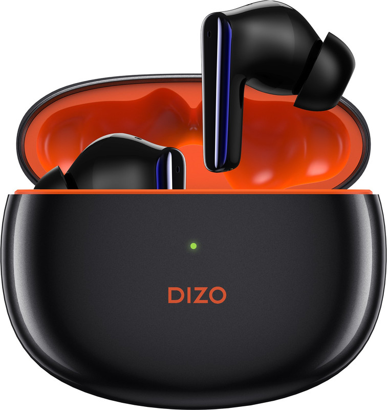 DIZO Buds Z Pro, with Active Noise Cancellation(ANC) (by realme Techlife) Bluetooth(Orange, Black, True Wireless)