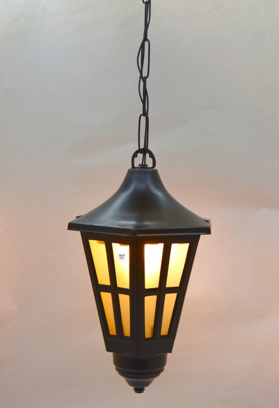 Prop It Up American Retro FROSTED Glass Outdoor LED Chandelier PENDANT/HANGING LAMP/LIGHT Post Light Outdoor Lamp(Black)