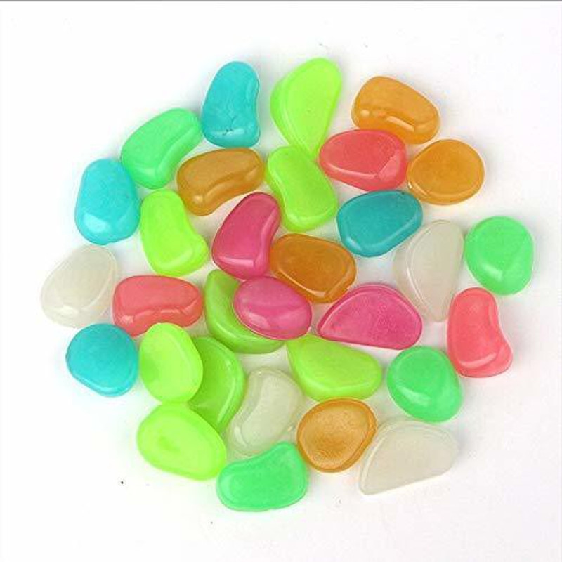 dezotring Radium Glow in Dark Stone Regular Square Plastic Stone(Multicolor 50 g)