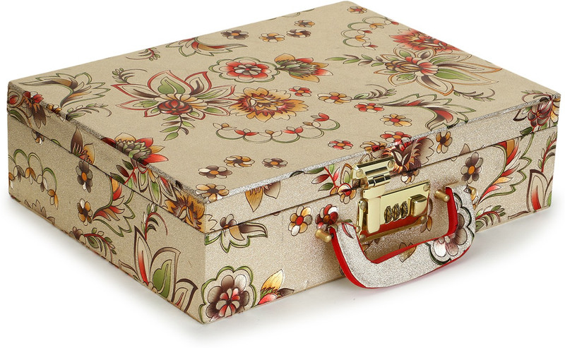 DIAMOND CRAFT Three Rods Bangle Box Organizer Make Up Vanity Box Velvet Coated Storage Case With lock System Bangle Box Vanity Box (Multicolor) Multi Purpose, BANGLE Vanity Box(Multicolor)