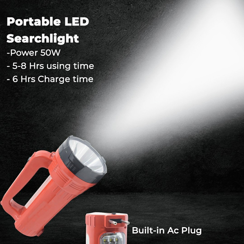 Cinefx 20W Rechargeable Waterproof Side18 Bright Led High Power long Range 7 hrs Torch Emergency Light(Multicolor)