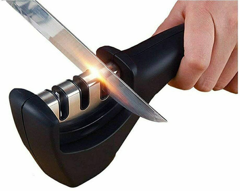 halvij Knife Sharpener tool kit self Sharping ceramic, Diamond and stainless steel Knife Honer(Ceramic, Diamond)