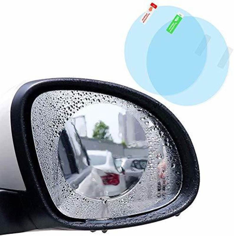 Auto Ryde Waterproof Anti Fog Film Rain Proof Car Mirror for All Vehicles - Set of 2 Car Mirror Rain Blocker(White)