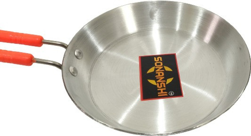 Sonanshi Aluminium Fry Pan Dal / Tadka / Pot with Stainless steel Unbreakable Handle Tadka Pan 24.13 cm diameter 1.25 L capacity(Aluminium)