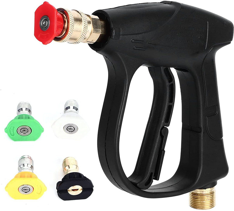 PARTHVI Heavy duty Spray Gun with 5 nozzle set and QC connector for Pressure Washing Spray Gun