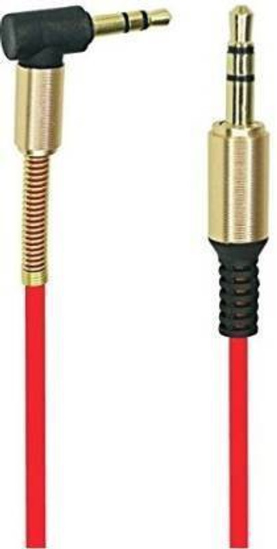 SANNO WORLD Multicolor Premium Quality 3.5mm Male Aux Audio Jack To 3.5mm Male Spring (1 Meter) Phone Converter(Android)