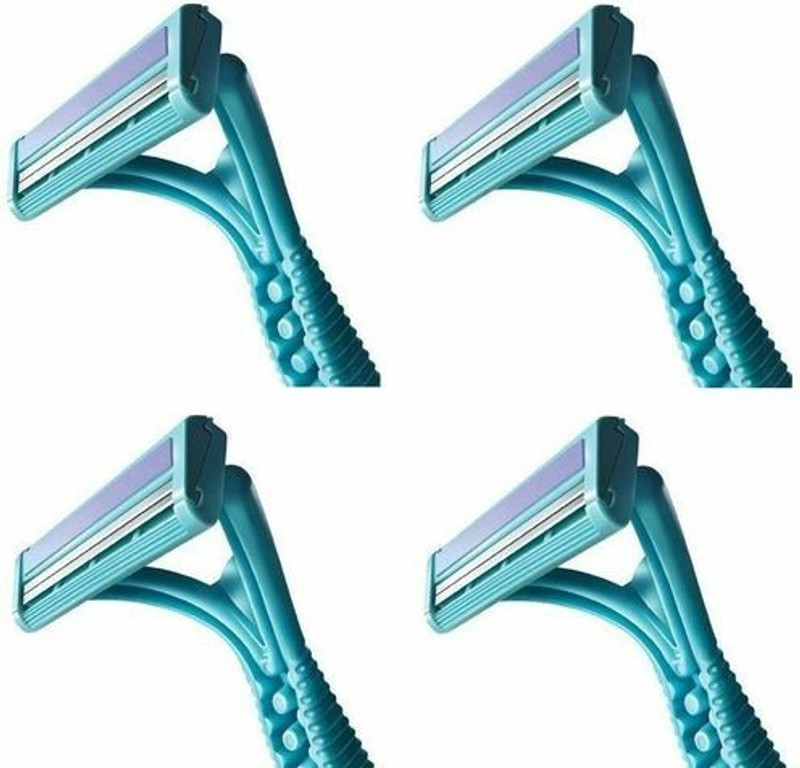 SAWARIYA Women Razor Hair Removal Disposable blade Stainles Blade Razor Pack of 4, Women(Pack of 4)