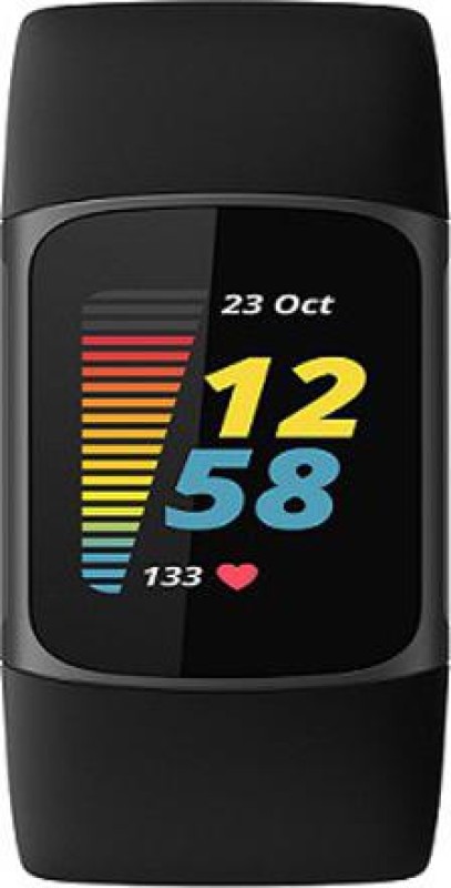 FITBIT fitbit charge 5 black Smartwatch(Black Strap, 32)