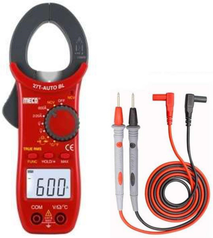 MECO Instrument 27T Auto 400A AC Auto Ranging 3½ Clamp meter (1 Year Warranty) Digital Multimeter(Red 2000 Counts)