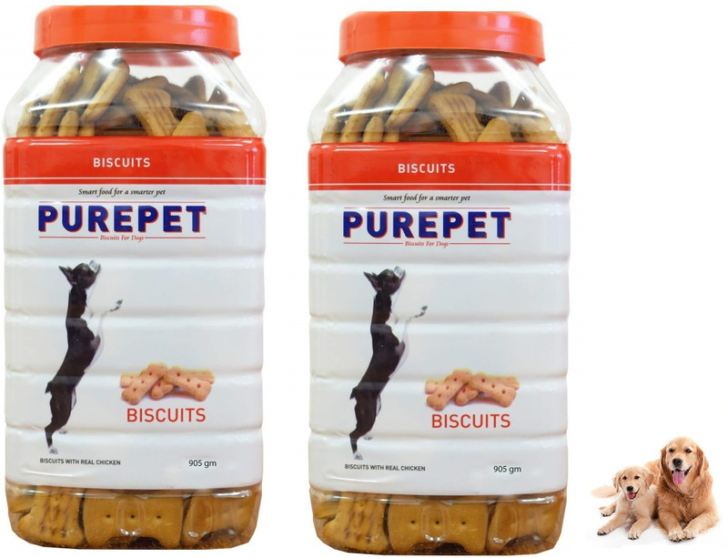 Purepet chicken biscuit For Dogs Chicken 0.905 kg (2x0.45 kg) Dry Adult, Young Dog Food