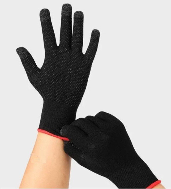 New Vastra Lok ™ Mobile Touch Screen&PUBG Game & Bike Riding Use Hand Gloves Anti Sweat Finger Gym & Fitness Gloves(Black)