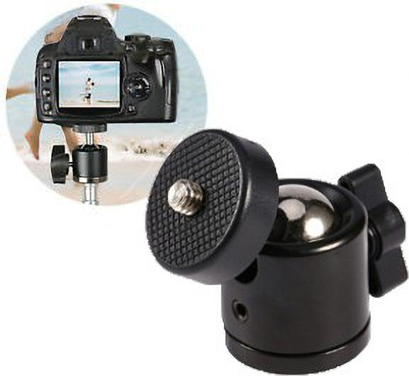 BUFONA Tripod Ball Head Bracket Phone Holder Mount Adapter Bracket Camera Mount Tripod Ball Head, Tripod Bracket, Tripod Clamp, Monopod Kit, Tripod Bracket, Tripod(Black, Supports Up to 800 g)