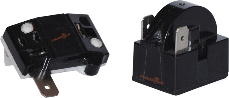 Pardzworld 2 Pin Relay & OLP(Over Load Protector) Each 1 Unit, Suitable for Refrigerators Electronic Components Electronic Hobby Kit
