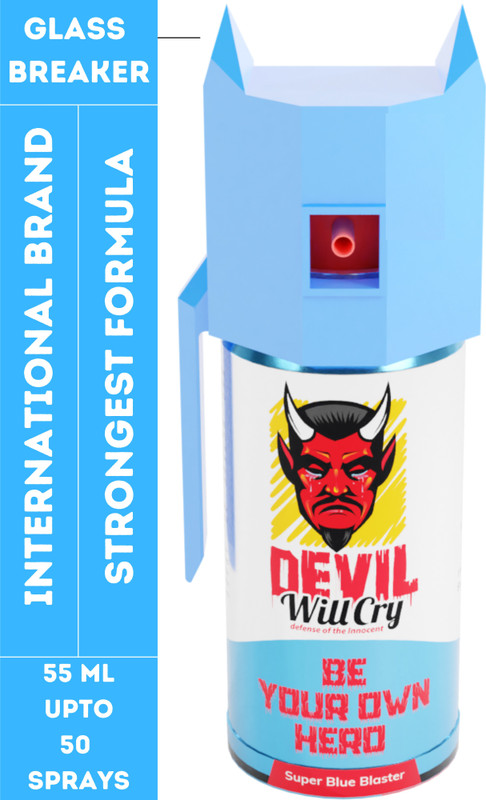 Devil Will Cry Pepper Safety Device Strongest with glass breaker cap and holster 55ml, 50 shots Pepper Stream Spray