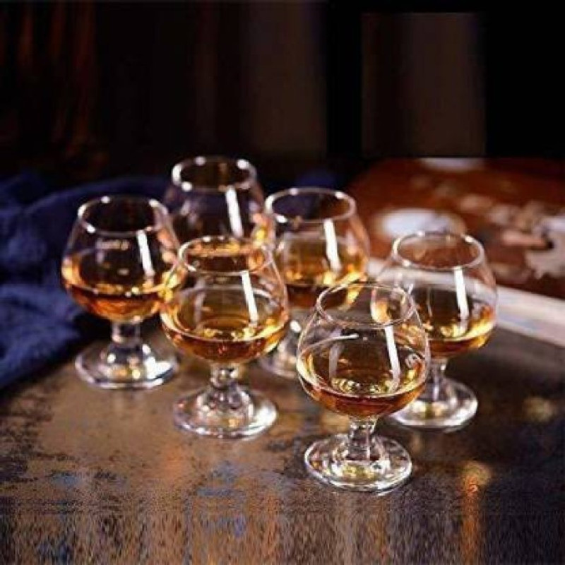 Ms mohan (Pack of 6) New crystal wine glass set Glass Set Wine Glass(200 ml, Glass, White)