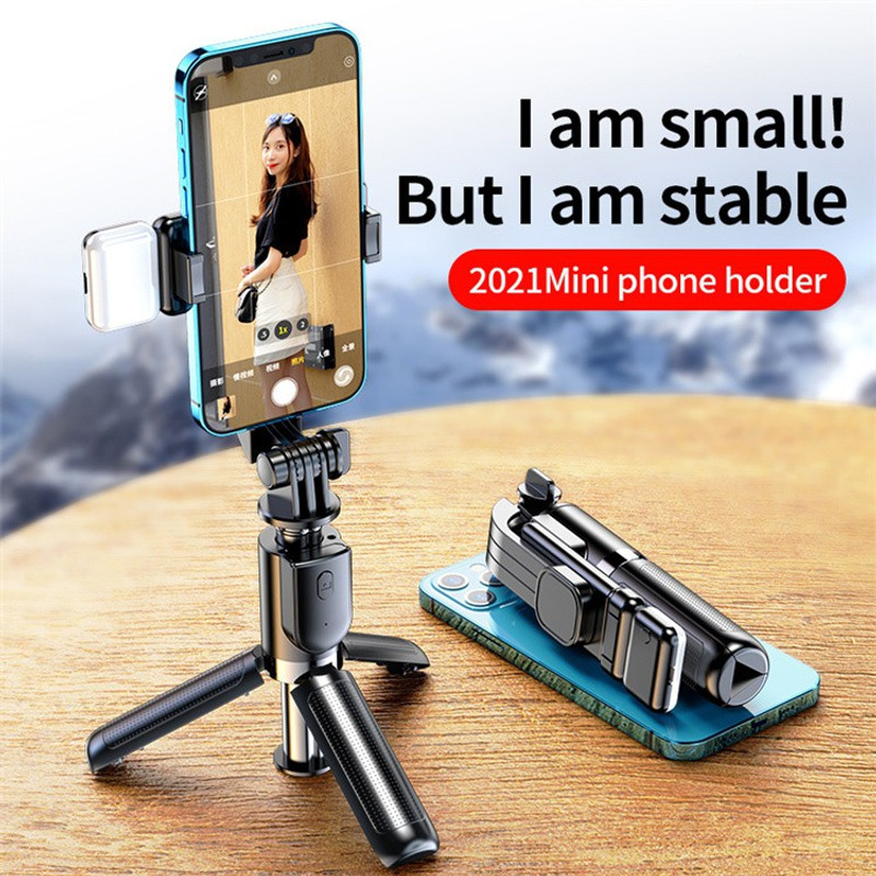 SOJUBA BT Remote Control Extendable Selfie Stick With Flash Light Mobile Stand Gimbal Tripod, Monopod, Monopod Kit, Tripod Ball Head, Tripod Bracket, Tripod Clamp, Tripod Kit(Black, Supports Up to 700 g)