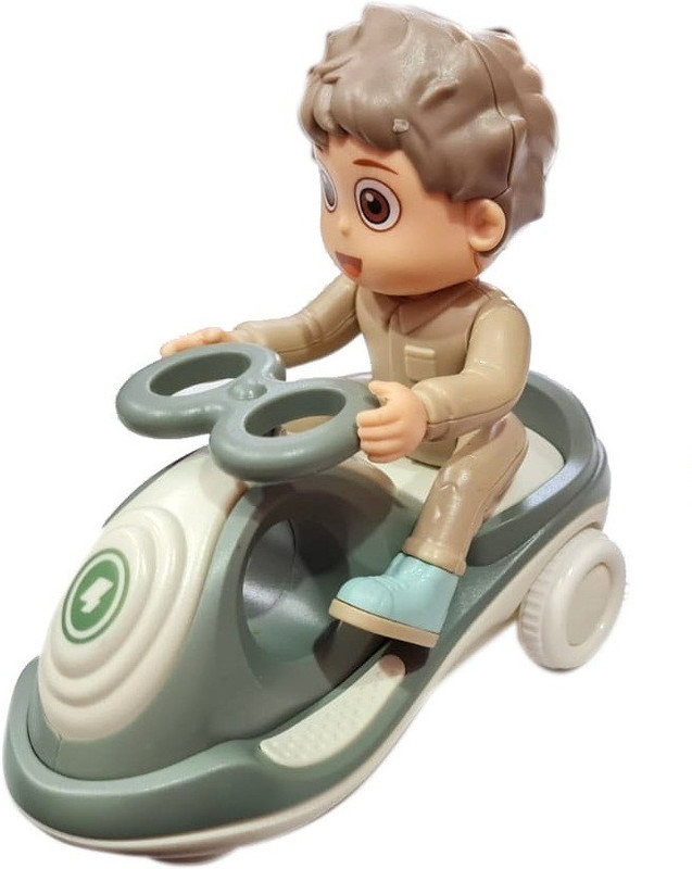 HALO NATION Friction Powered Mini Tricycle Cartoon Scooter Magic Swing Car Swing Scooter 1pc(Cartoon Scooter, Pack of: 1)
