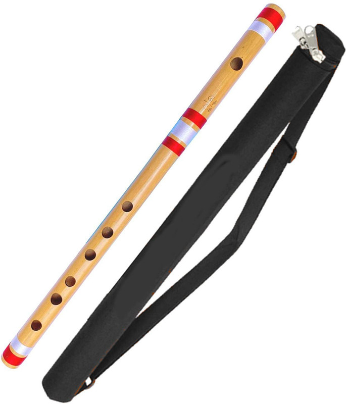 KHALSA MUSICAL C Sharp Medium Flute, 18.5 inches with Free Carry Bag Bamboo Flute (43 cm) Bamboo Flute(43 cm)