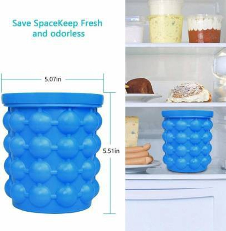 kaushal enterprise 0.2 L Silicone Dimond Shap Ice Cube Ice Bucket(Black)