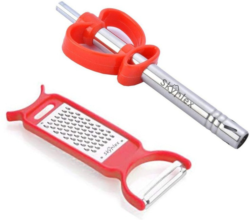 DSTECHBAR 4 in 1 Kitchen Tool Set Lighter Grater Knife Peeler (Combo) Kitchen Tool Set(Multicolor, Gas Lighter, Knife, Peeler, Grater)