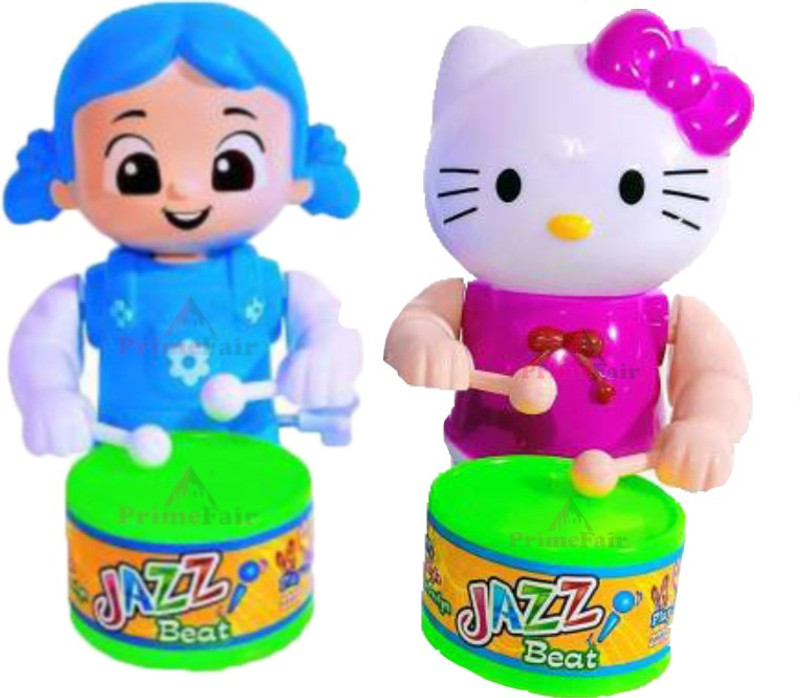 PRIMEFAIR Key-Operated Cute Drummer Toy for Toddler Kids Birthday Gift Birthday Return(Multicolor)