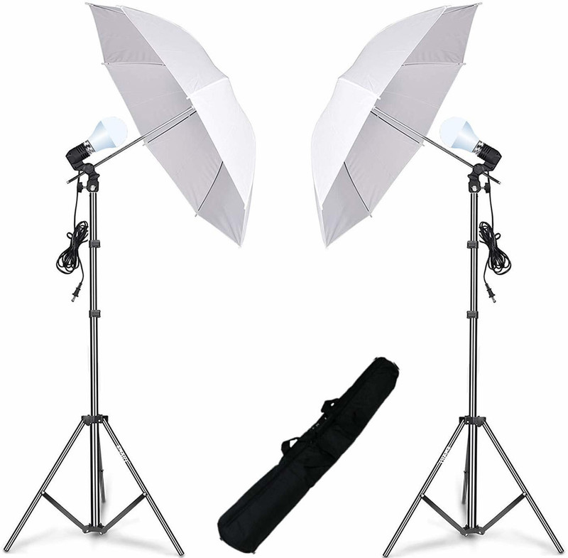 Hiffin Single Holder kit set 2 Black Reflector Umbrella(33 cm)