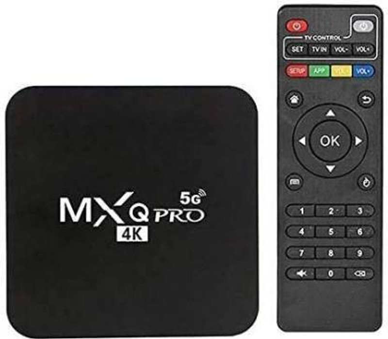 MXQ PRO Latest Android 10 4K TV BOX Quad Core Smart Conversion 2GB/16GB 100 inch Blu-ray Player(Z BLACK)