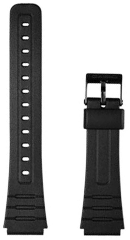 SuruRetail CASIO F-91W 18 mm Resin Watch Strap(Black)