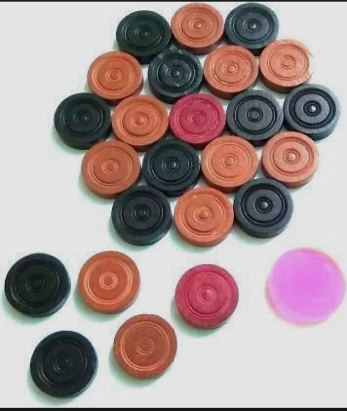 DULTER WOODEN CARROM COIN PACK OF 24 WITH STRIKER Carrom Pawns(Pack of 24)