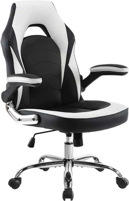 Oakcraft OC-22-WHITE Gaming Chair(Black, Grey)