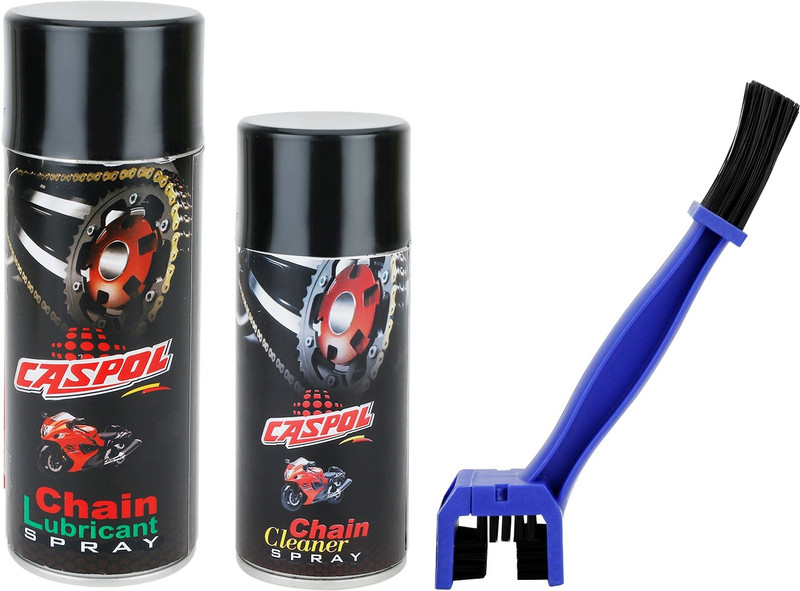 Caspol Chain Lubricant 400 ml & Chain Cleaner 150 ml with brush chain lube & cleaner with brush Chain Oil(550 ml)