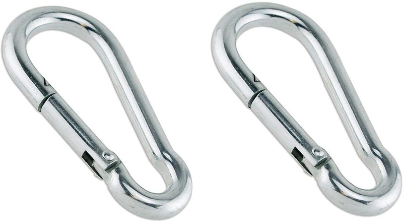 Rvpaws Metal Heavy Duty Eye Clasp Multipurpose- Best for Spring Pet Buckle 5 cm Dog Cord Leash(Silver)
