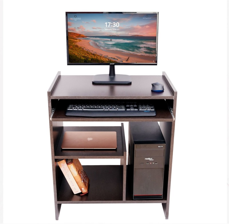 Ebee Engineered Wood Computer Desk(Modular, Finish Color - Wenge, DIY(Do-It-Yourself))