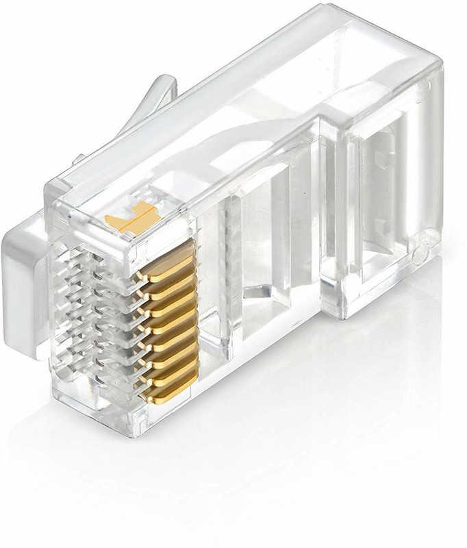 D-Link 100pc RJ45 LAN Modular Plug CAT5 Connector UTP Network Plug LAN Module Plugs Wired Ethernet Lan Adapter compatible with Windows(100 Mbps)