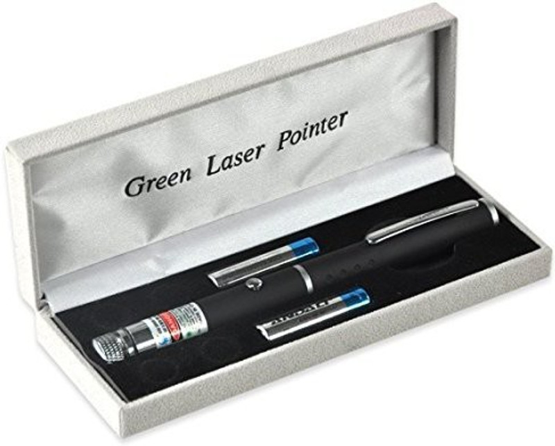 RCHENTERPRISE Laser light Green Laser Pointer With High Beam , 2 Batteries Include , Box Pack(320 nm, GREEN)