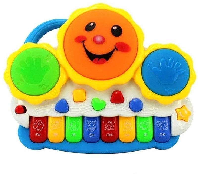 Pulsbery Drum Keyboard Musical Toys With Flashing Lights (SunPiano For Kids) (Multicolor)(Multicolor)