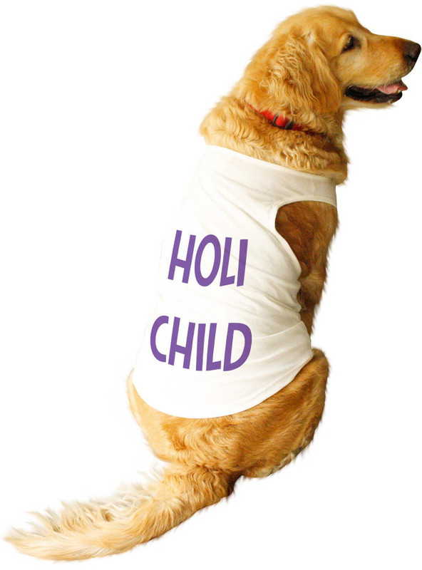 RUSE Tank for Dog(The Holi Crew Printed Dog Tank T-Shirt(White) Small)