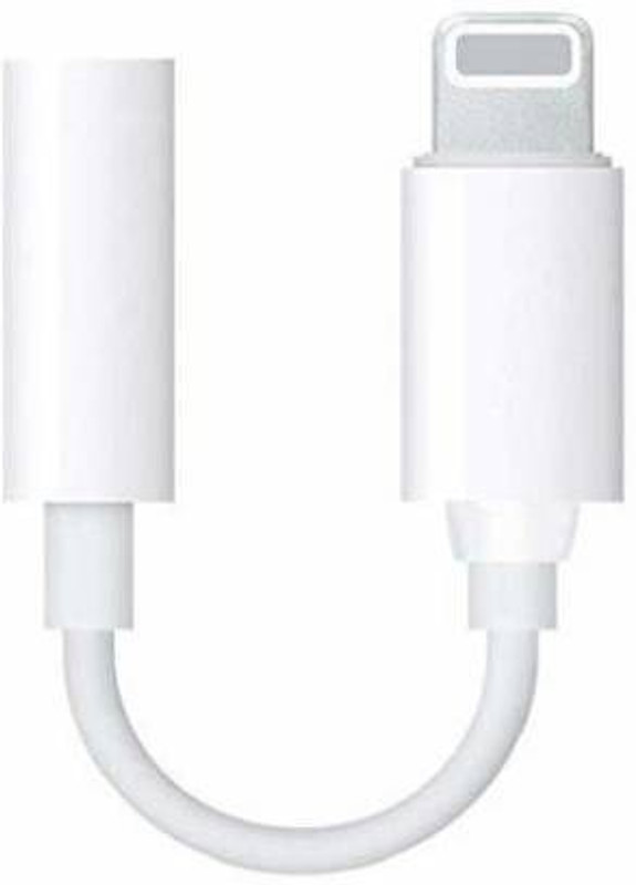 SANNO WORLD White Ligtning Audio Adapter Earphone/Headphone 3.5 MM Jack Aux Stereo Phone Converter(NO)