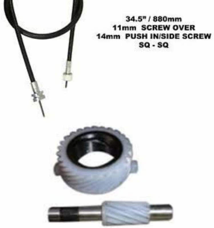 MJAuto Yamaha RX 100/135 Combo of Speedometer Worm/Grari & Speedometer Cable Handle Bar Grip For Yamaha RX 100(Pack of 3)