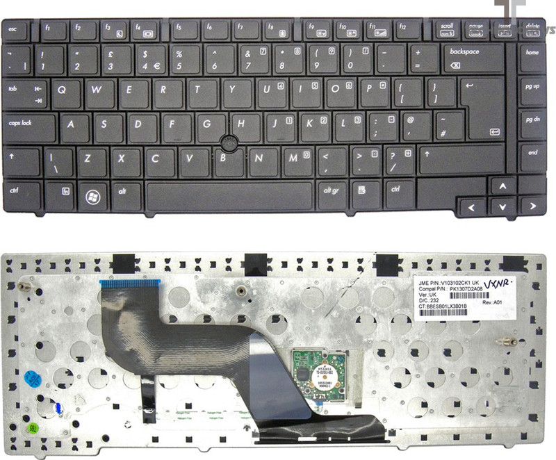 SellZone Compaq Elitebook 8440p 8440w Series, 594052-001, 598042-001 Laptop Keyboard Replacement Key
